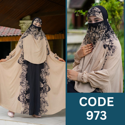 Luxury Zilbab Abaya Khimar (973)