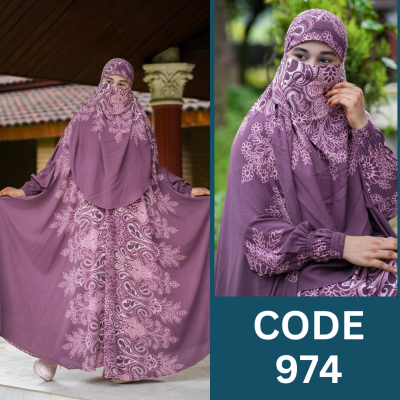 Luxury Zilbab Abaya Khimar (974)