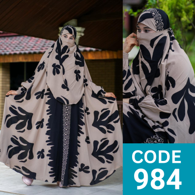 Luxury Zilbab Abaya Khimar (984)