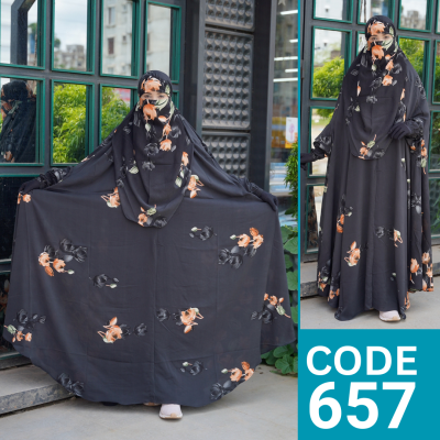 VIP Luxary Zilbab Abaya Khimar (657)