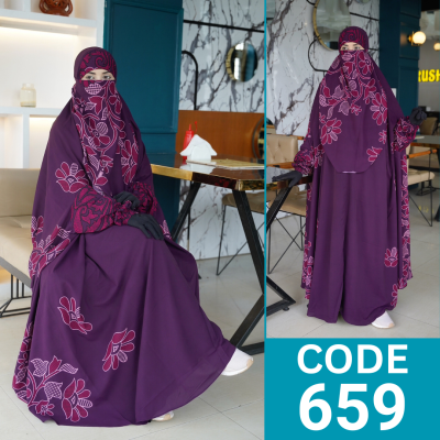 VIP Luxary Zilbab Abaya Khimar (659)