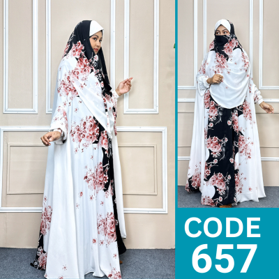 VIP Luxary Zilbab Abaya Khimar (657)